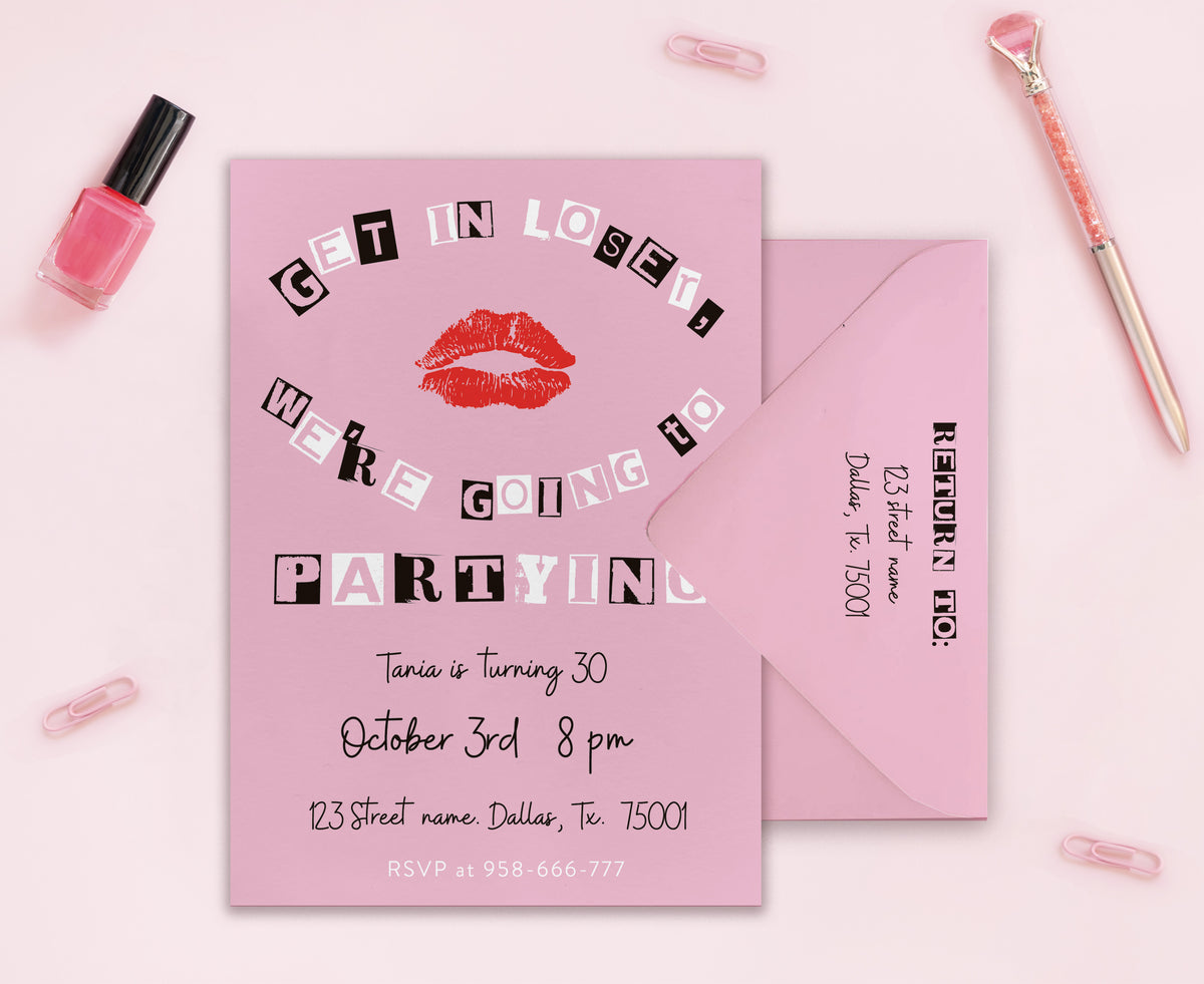 Mean Girls Bachelorette Party Invitations, Mean Girls Invitation, Mean  Girls Bachelorette Party Theme, Mean Girls Bachelorette Invites, DIY