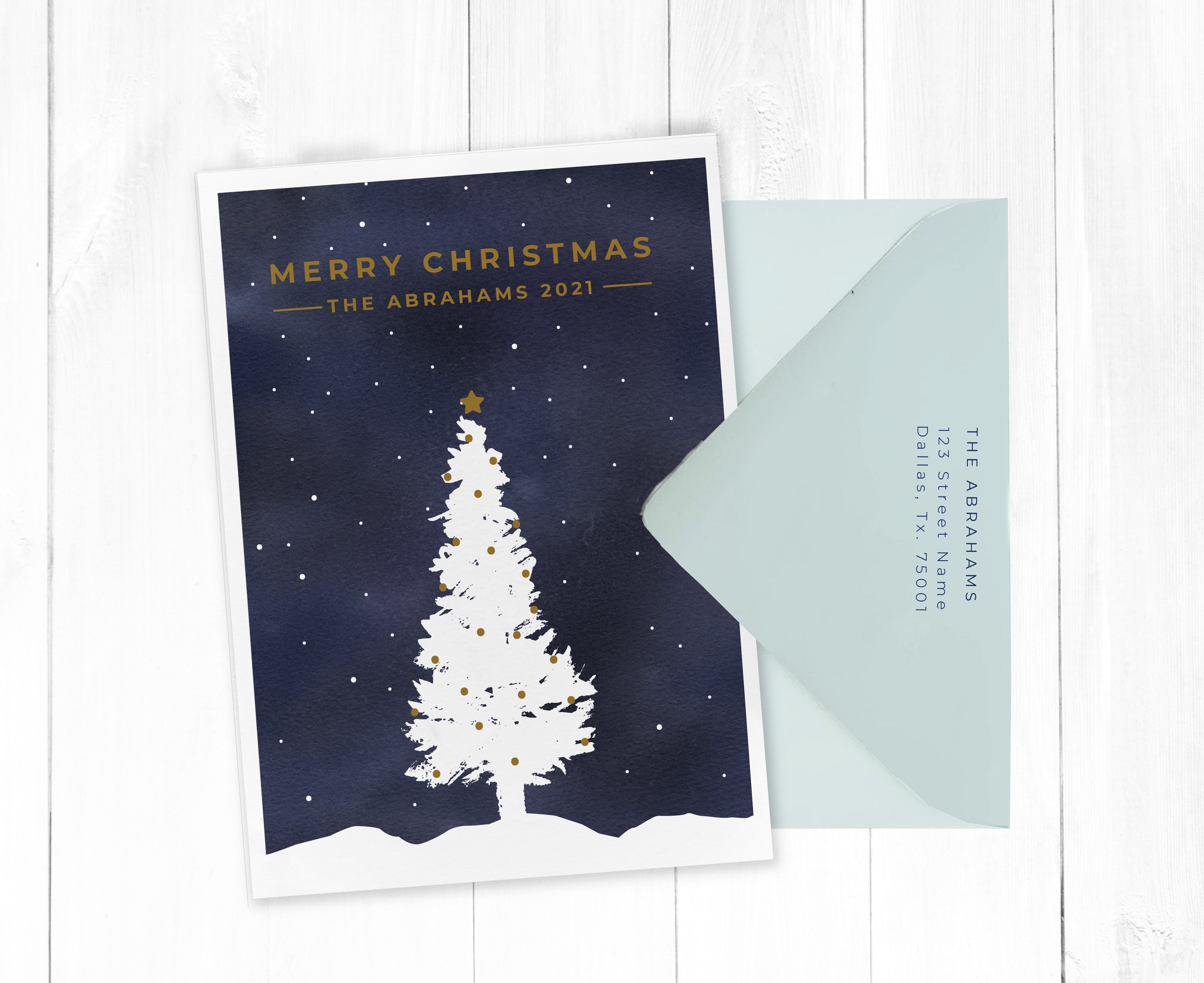 Minimal Tree Christmas Card