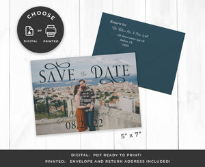 Vintage Style Save the Date Card