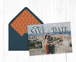 Vintage Style Save the Date Card
