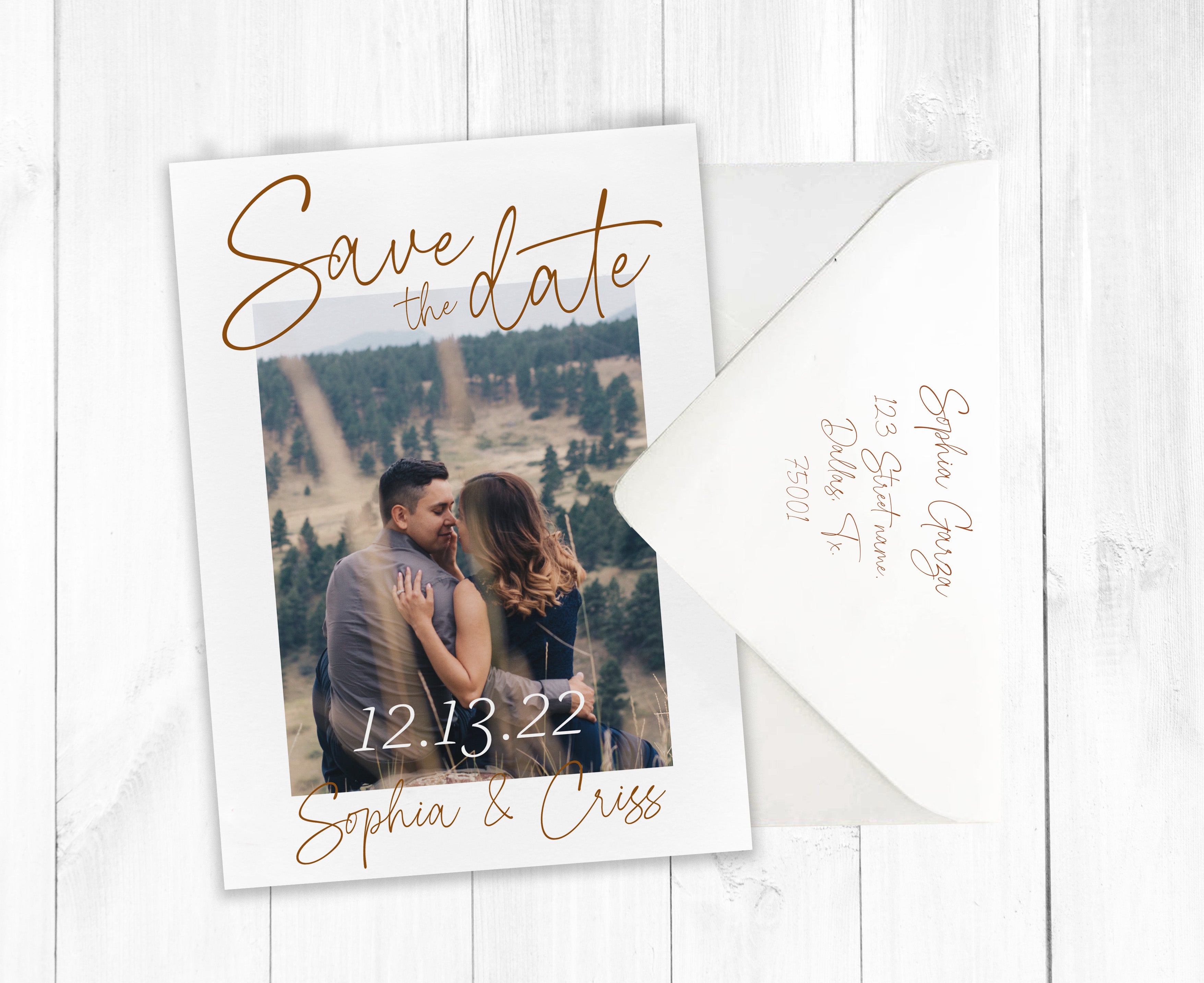 Modern Calligraphy Save the Date