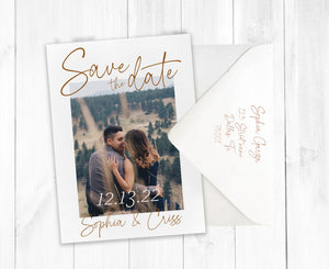 Modern Calligraphy Save the Date