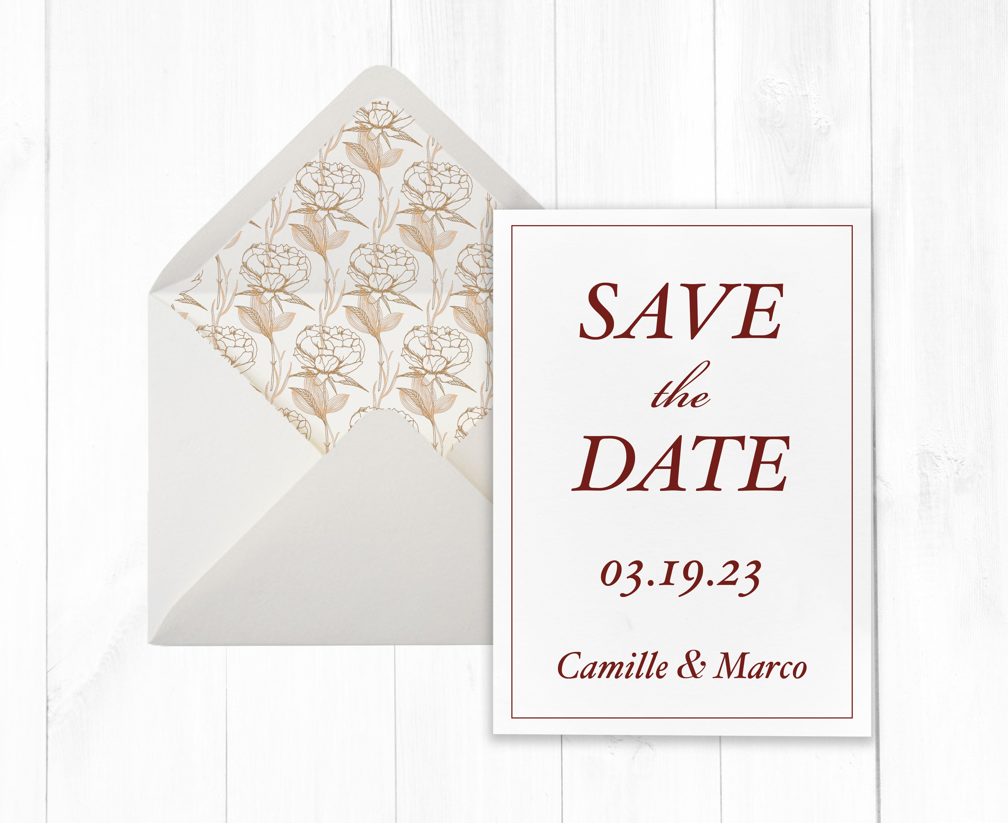 Floral Wedding Save the Date