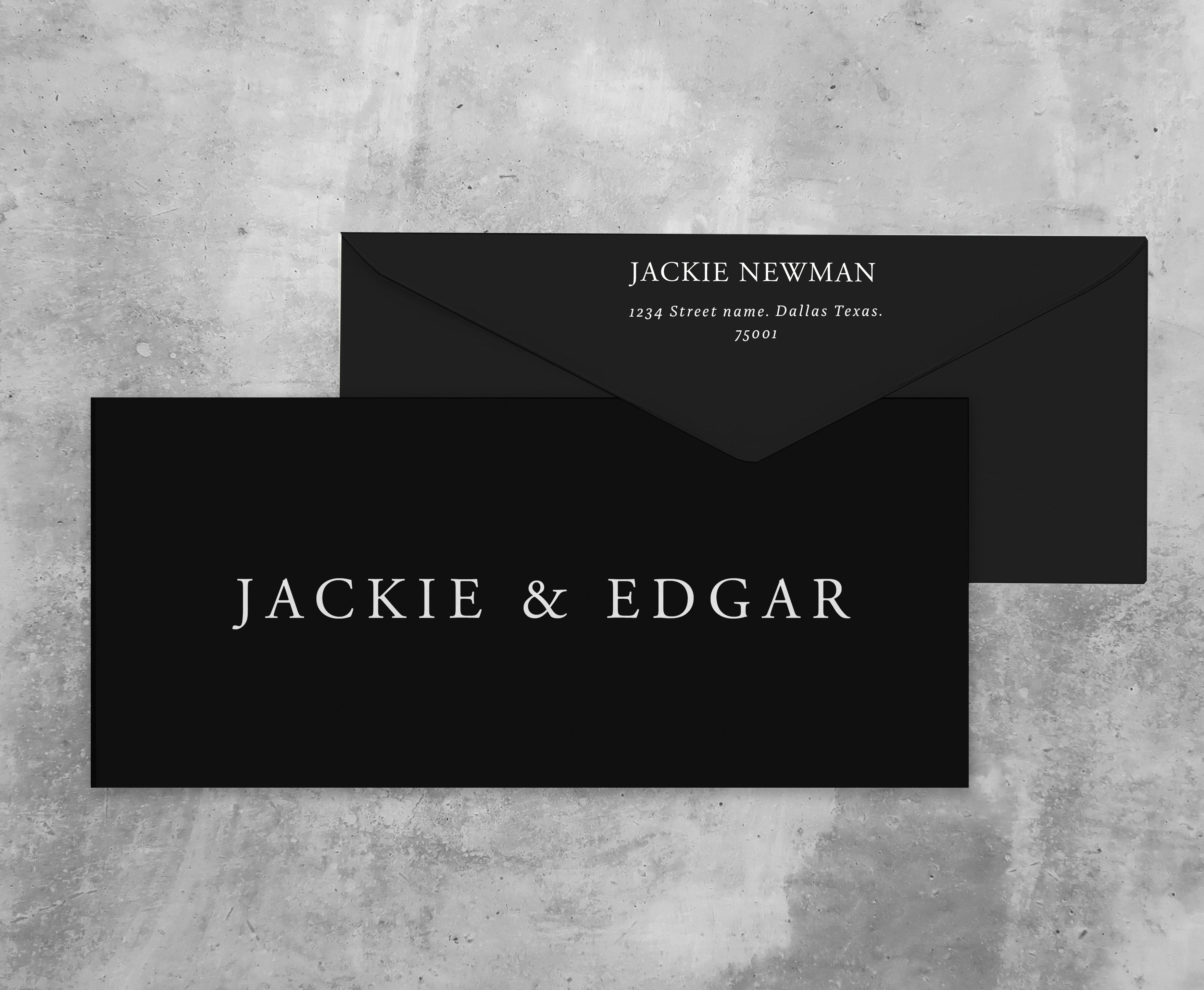 Minimalist Black and White Save the Date