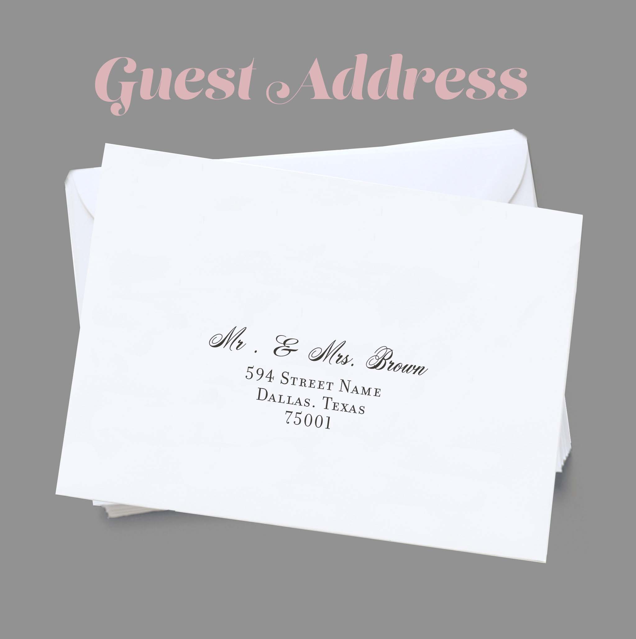 Guest Envelope Addressing