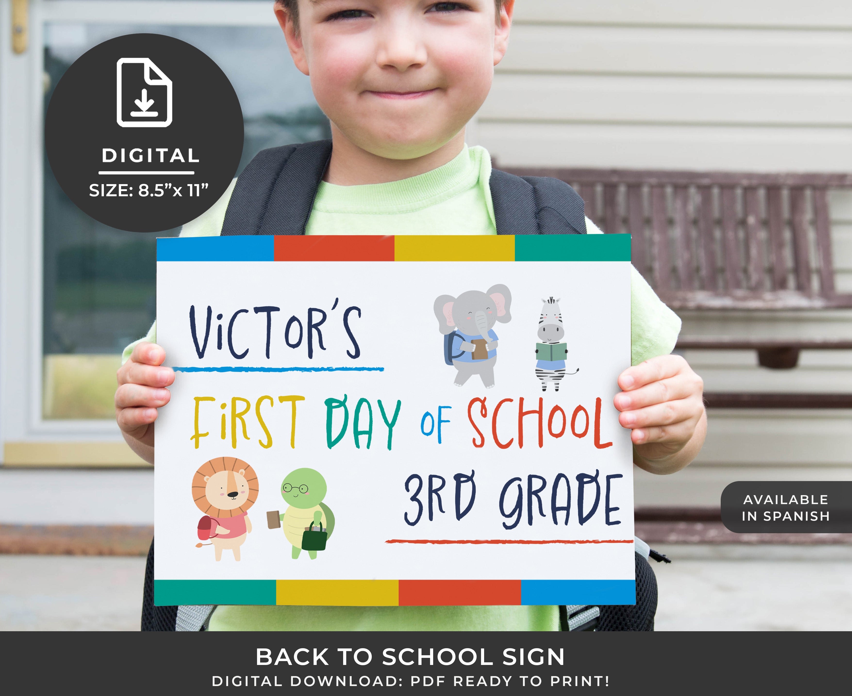 PRIMARY COLORS BACK TO SCHOOL SIGN